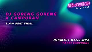 Download lagu DJ GORENG GORENG X CAMPURAN | SLOW BEAT VIRAL TIKTOK MUSIC REMIX 8D mp3