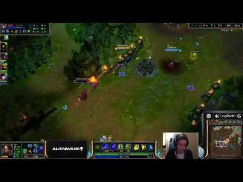 Bjergsen Nidalee vs Lulu [Challenger Ranked solo queue mid]