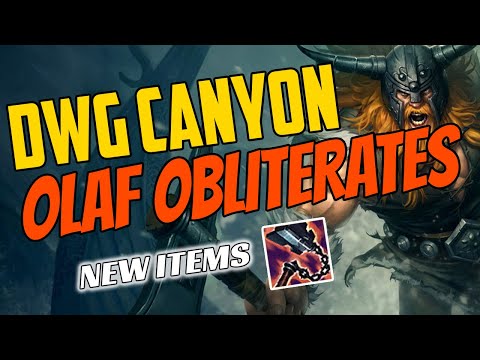 DWG Canyon Plays Olaf Jungle vs Graves Challenger Gameplay Jg - New Items - Season 11 - Goredrinker