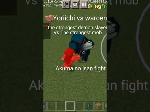 LIGHT JOHN - Warden Vs Yoriichi the strongest demon slayer vs the strongest mob(minecraft demon slayer mod)#short