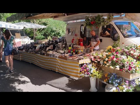 Saturday Market In Saló Lago Di Garda 4K