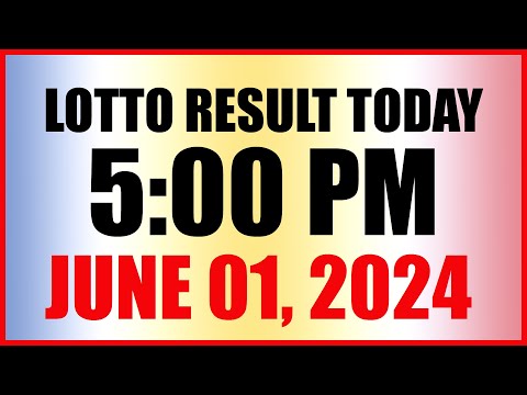 Lotto Result Today 5pm June 1, 2024 Swertres Ez2 Pcso