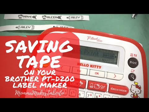 Khacks saving label tape on the brother pt d200 label maker