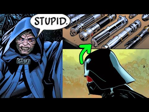 SIDIOUS ADMITS VADER'S LIGHTSABER IS STUPID(CANON) - Star Wars Comics Explained