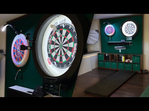Darts room renovation and room tour 🎯 (Scolia + Granboard)