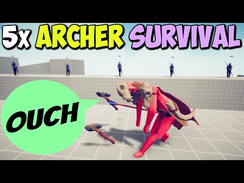 🏹SHARP?! 5x ARCHER Survival vs EVERY FACTION - Totally Accurate Battle Simulator TABS