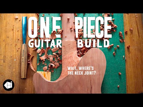 I carved a guitar out of a SINGLE BLOCK OF WOOD