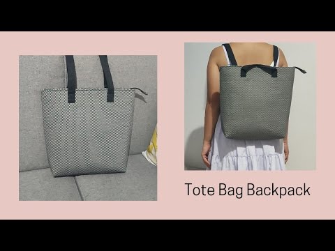 DIY Totepack | Tote Bag Backpack | Upcycled Tote Bag
