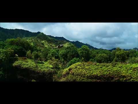 Tropic Thunder 2008 official trailer frame with Tugg, Kirk and Jeff charging through jungle explosions