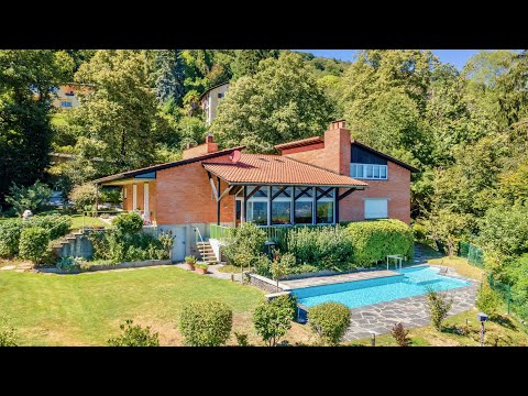 Lugano-Cademario: splendid villa for sale with amazing views over two branches of Swiss Lake Lugano