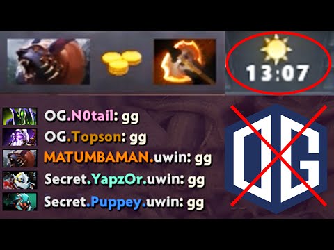 MATUMBAMAN URSA 13MIN BATTLE FURY!!? WTF Fast Farming Secure Winning Game - SECRET vs OG DOTA 2
