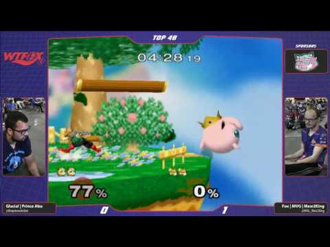 WTFOX 2: SSBM Singles - Glacial | Prince Abu (Puff) vs Fox | MVG | Mew2King (Fox) - Winners Round 1