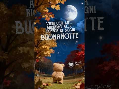 Vieni con me andiamo alla ricerca di sogni. Buonanotte