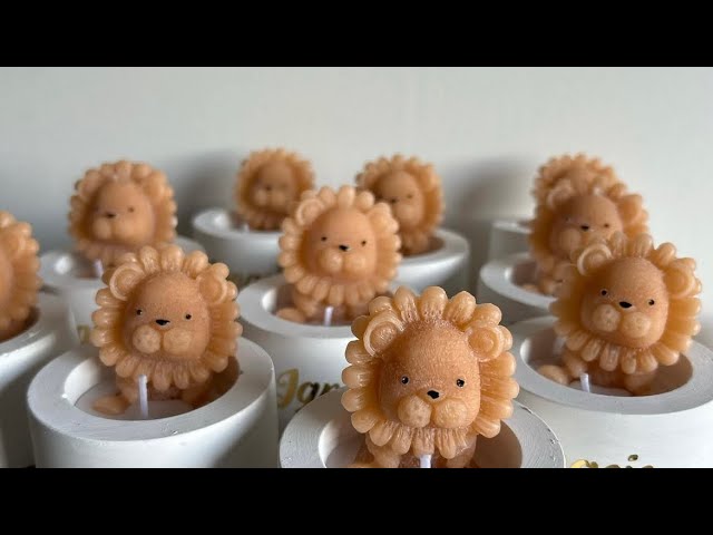 Vídeo relacionado con Vela de león, Animal Lindo Vela de león Vela de cumpleaños Adorno de decoración de Pastel de cumpleaños de Boda, No tóxico/Seguro/Ecológico