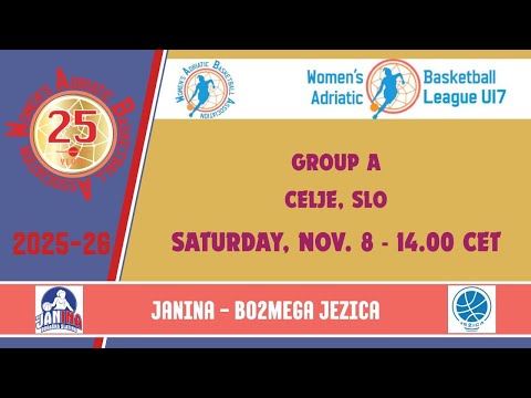 2025-26 WABA U17 Group Stage: Janina-Bo2Mega Jezica 08/11 (14.00 CET)