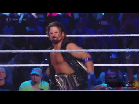 Brock Lesnar vs Aj Styles Survivor Series 2017 Highlights