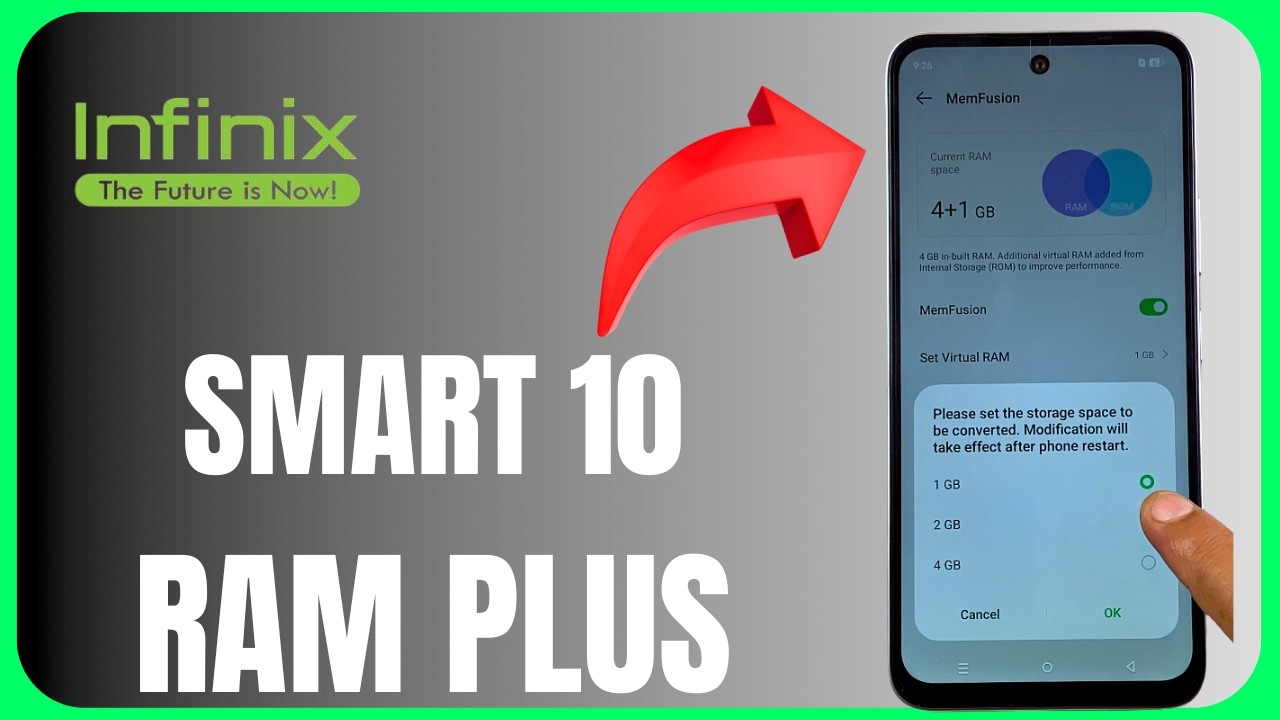 ⚡ Infinix Smart 10 RAM Plus 😱📱 | Memory Expansion Settings Tutorial 🔥