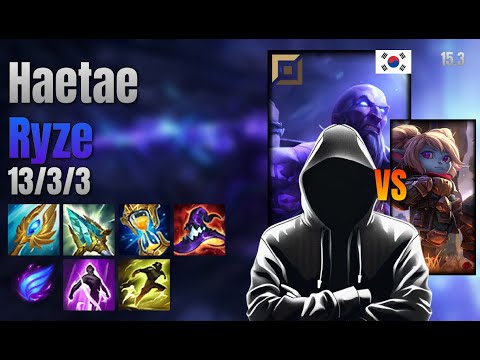 Haetae Top Ryze vs Poppy lol KR solo rank Full Game 15.3 | 해태 라이즈 vs 뽀삐