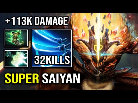 Super Saiyan 1v5 Attack Speed Ultra Late Game Juggernaut Super Carry 113K Damage Dota 2