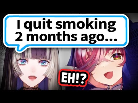 Raden Quit Smoking 2 Months Ago And Surprised Sister Marine and Father Fubuki【Hololive】