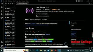 live server || how to install live server  visual studio code ||