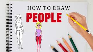 🎨 **How to Draw PEOPLE - Simple Tutorial for Kids** 🧒👧