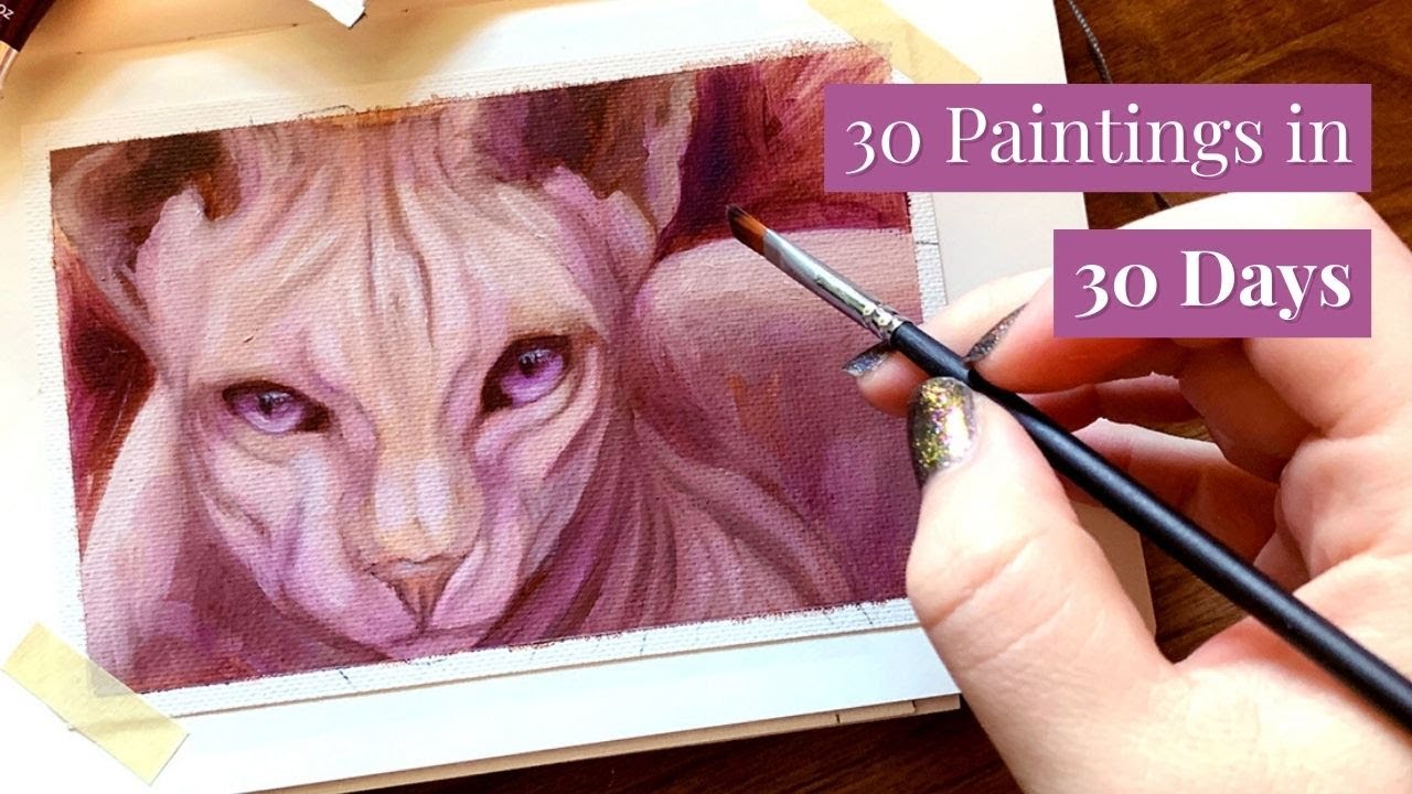 Sphynx Cat OIL PAINTING | 30 Paintings in 30 Days Challenge