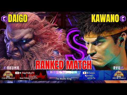 SF6 🔥 Daigo (Akuma) vs Kawano (Ryu) – High Level Gameplays 🔥 Street Fighter 6