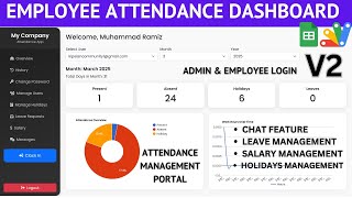 Automated Attendance & Payroll System | Google Sheets + Apps Script Web Dashboard | C38V1