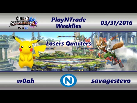 PNT 03/31/16 - savagestevo (Fox) vs w0ah (Pikachu) - Losers Quarters - Smash 4