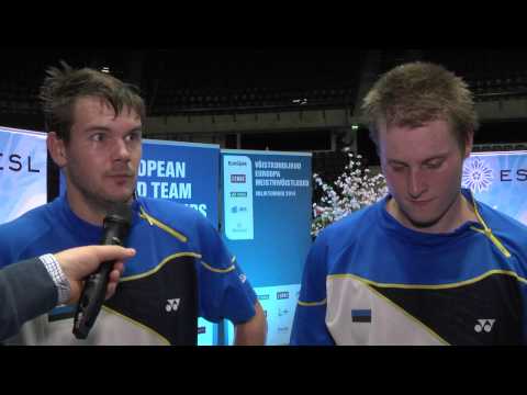 Kristjan Kaljurand ja Raul Käsner peale Rootsiga mängu