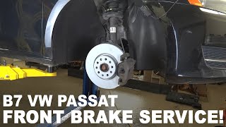 2012 - 2015 Volkswagen Passat Front Brake Service | B7 Passat Flip Car