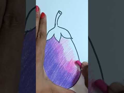 Brinjal drawing and coloring| #drawing #swarnaart #brinjal
