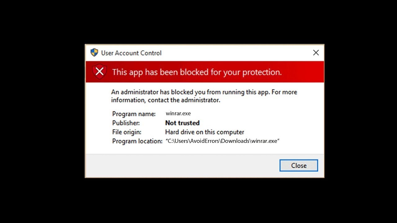 Come risolvere questa app è stata bloccata per un errore di protezione in Windows 10