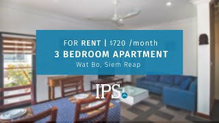 Property Code 10313 | 3 bedroom apartment for rent in Wat Bo, Siem Reap | IPS Cambodia