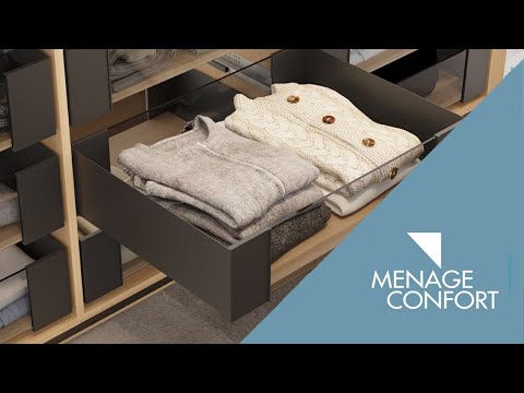 Verres pour tiroir de dressing CHIC - hauteur 175 mm - AV + AR MENAGE CONFORT