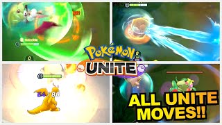 Pokemon unite - All Unite Moves (Including Tsareena and Dragonite)