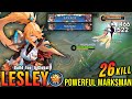 SAVAGE MANIAC 26 Kills Lesley Shutdown All Enemies Build Top 1 Global Lesley MLBB