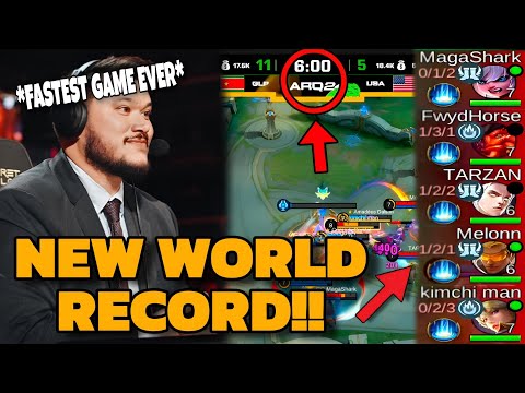 TEAM USA Sets New World Record!! 🤯 FASTEST GAME EVER IN THE HISTORY OF MLBB!!!