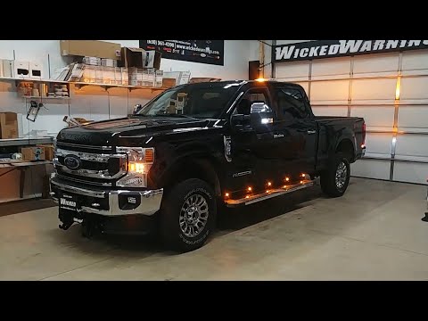 2020 Super Duty Featuring Chicken Lights - Amber-White Warning Lights Install