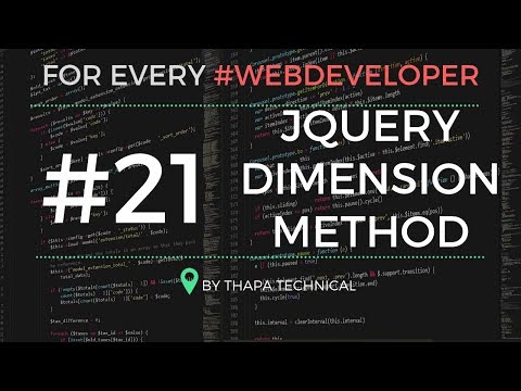 jQuery Tutorial in Hindi #21: jQuery Dimension Methods | width and height Method in jQuery Hindi