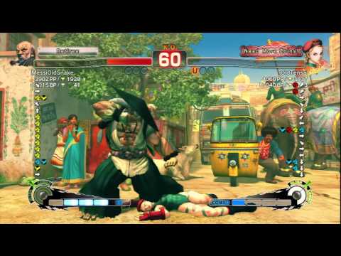 MessiOldSnake [Gouken] Vs OldTensai [Cammy] SSF4 AE Online Ranked Matches - PSN