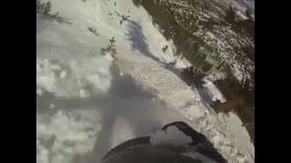 preview picture of video 'POV Snowboarding Mt. Royal Hummingbird Chute Frisco CO'