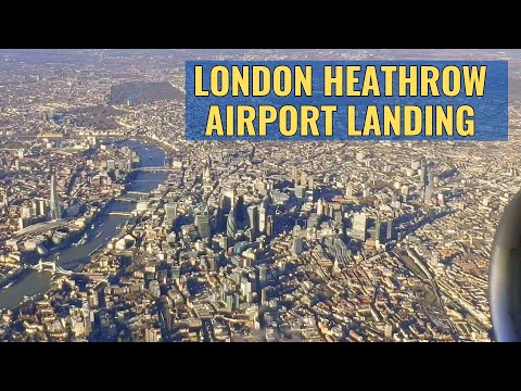 Gorgeous View of London Skyline before landing at Heathrow Airport LHR January 2025