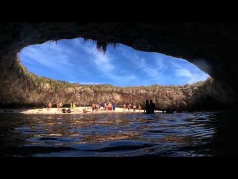 Hidden cave beach in Puerto Vallarta Mex