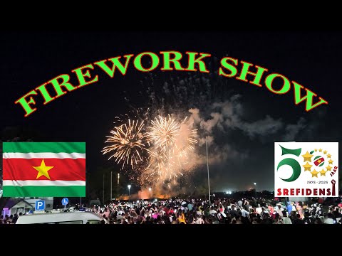 Suriname 50 Jaar Srefidensi Firework Show #fireworks #suriname #paramaribo #50jaar #srefidensi