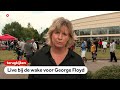 TERUGKIJKEN: Marieke de Vries bij de wake voor George Floyd