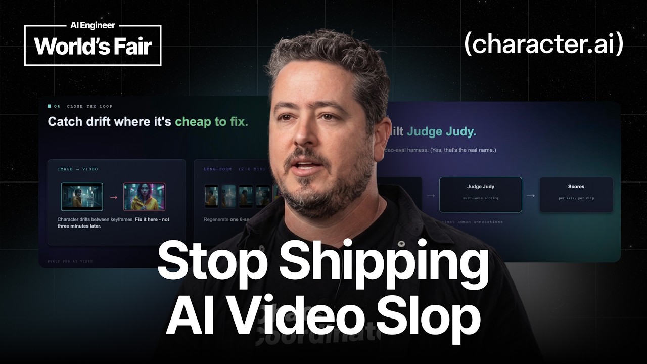 Character.ai Tackles AI Video Quality 'Slop' - AI Engineer