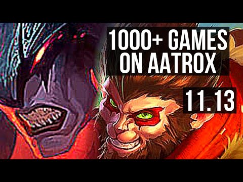 AATROX vs WUKONG (TOP) | 2.2M mastery, 1000+ games, 6/1/3 | EUW Diamond | v11.13