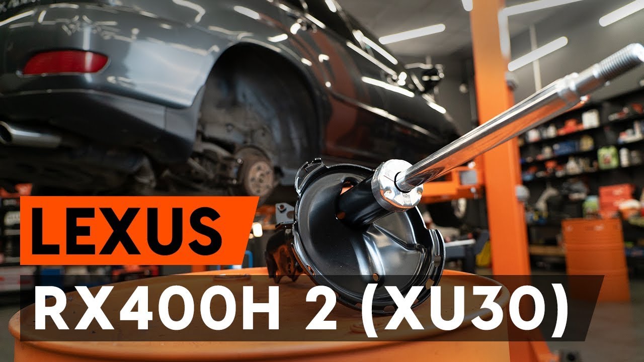 Kuinka vaihtaa joustintuki taakse Lexus RX XU30-autoon – vaihto-ohje